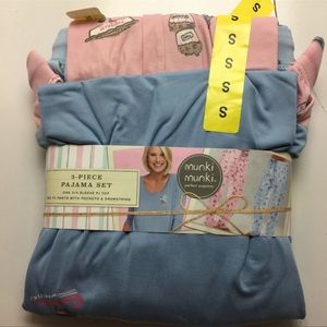 Munki Munki 3 PC  Pajama set ( 2 Pants 1 Shirt)